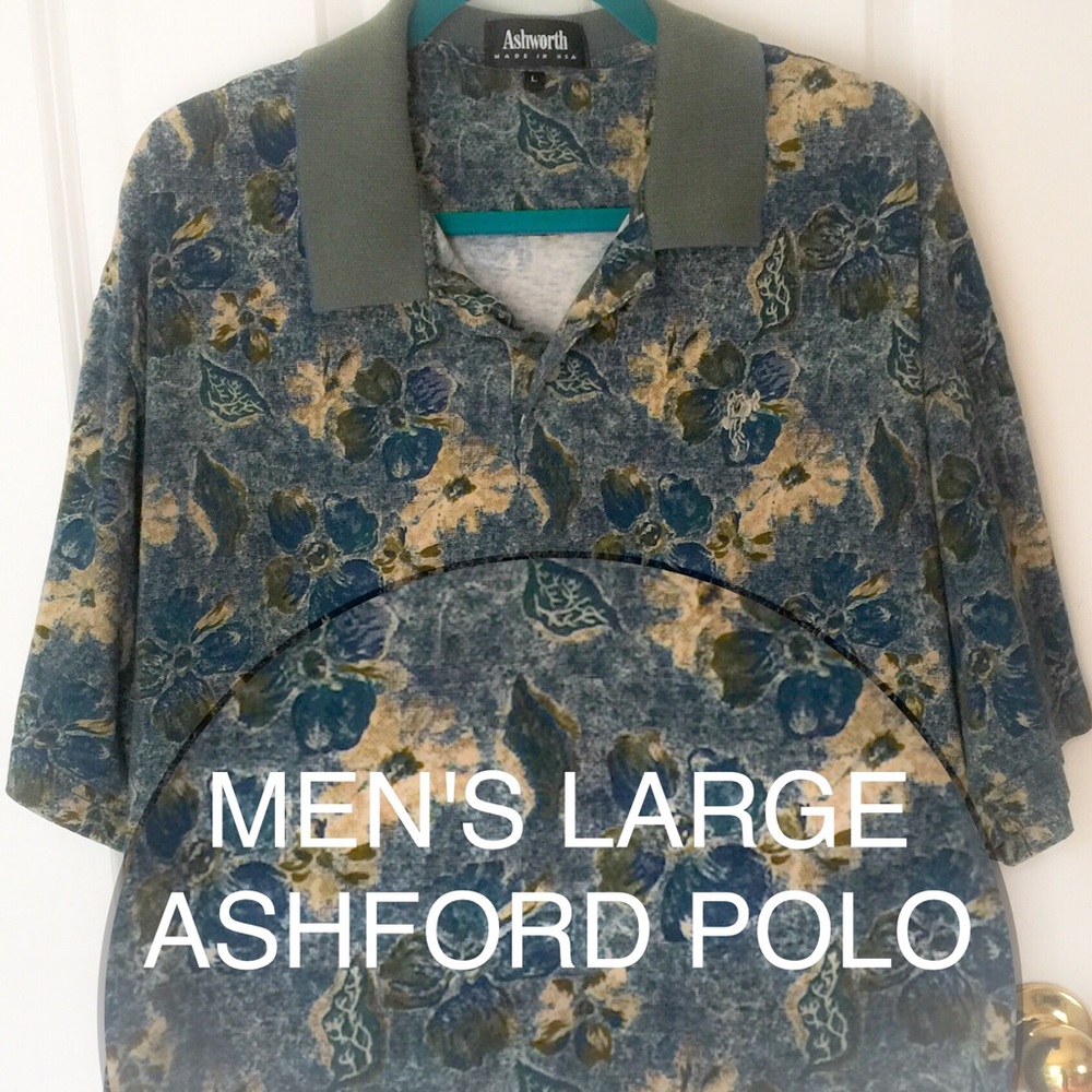 🏌🏼MEN'S ASHWORTH GOLF POLO, SIZE LARGE⛳️