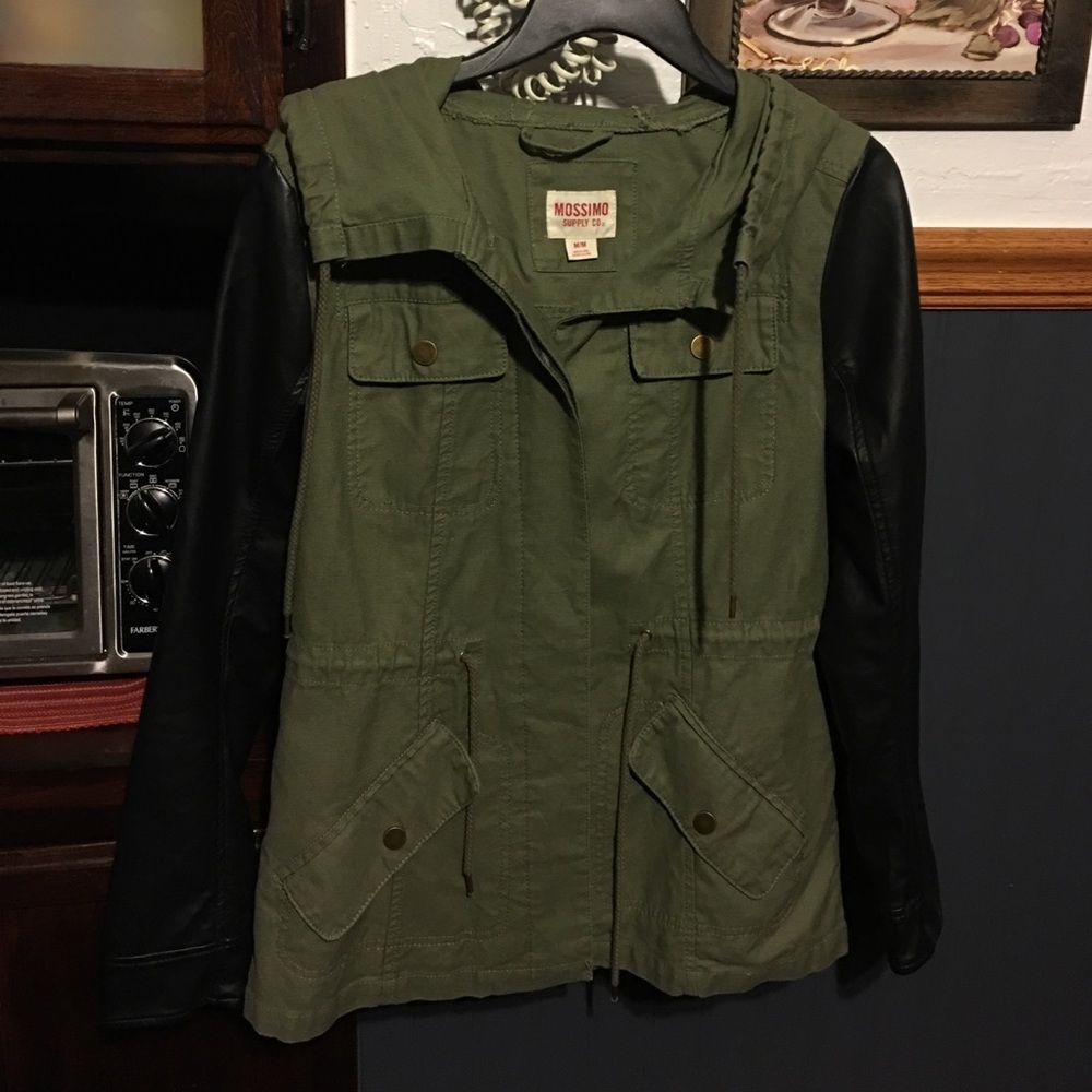 Olive green utility jacket