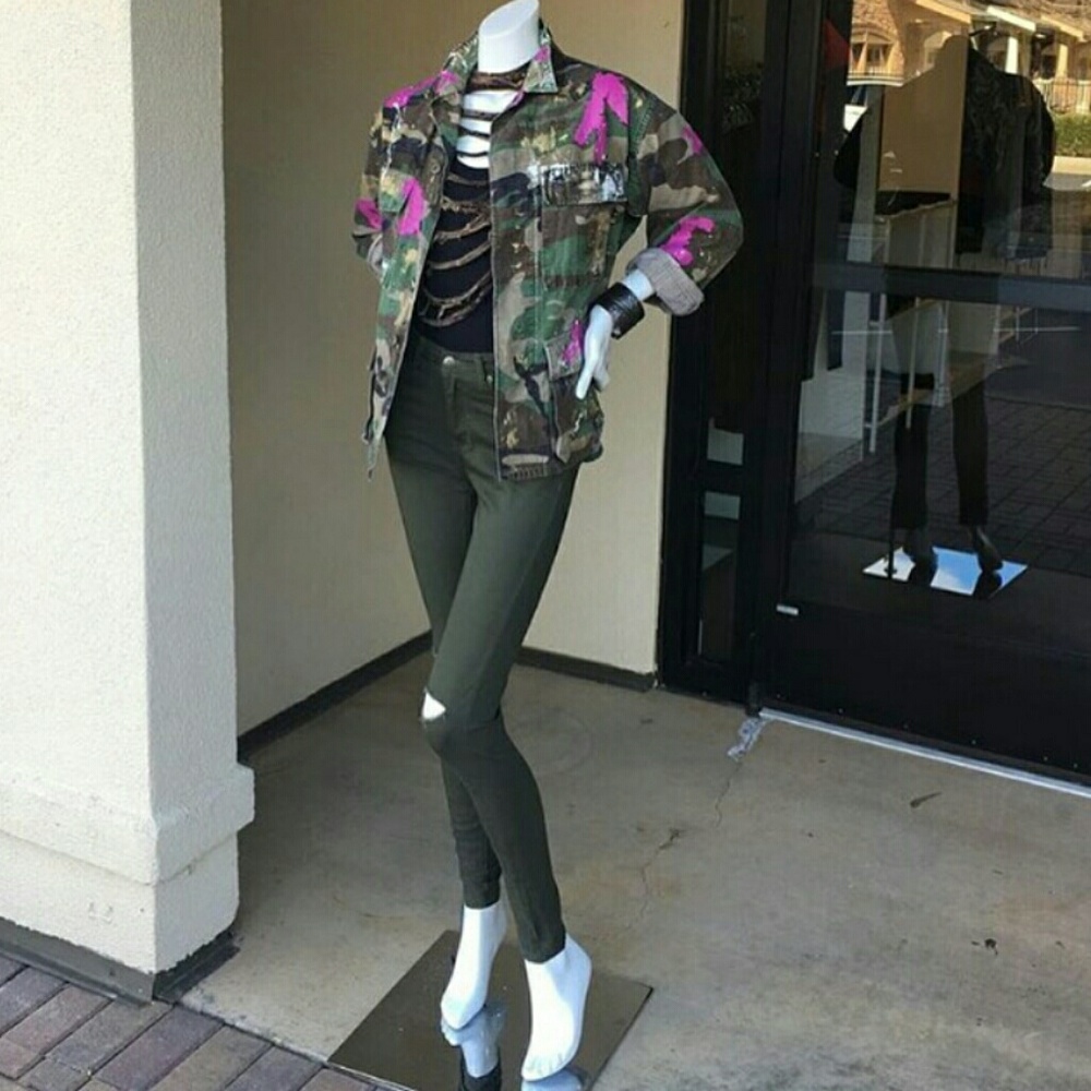Custom Painted Camouflage Jacket