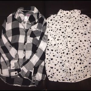 Two Justice button down shirts