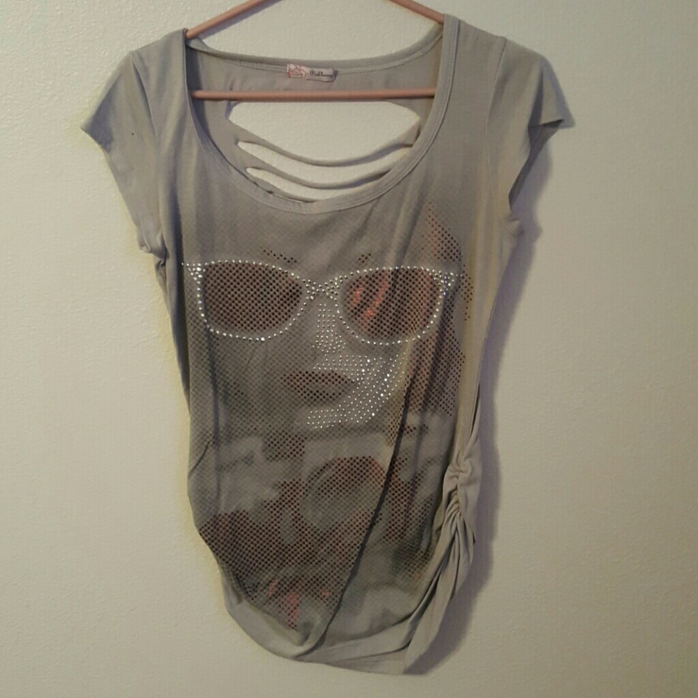 Grey studded shirt
