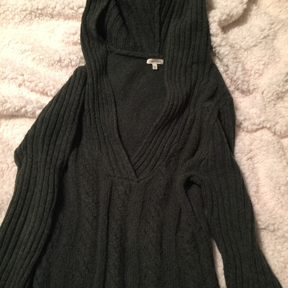 Soft sweater with hood