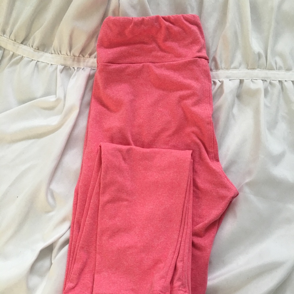 LulaRoe leggings OS. Heathered pink