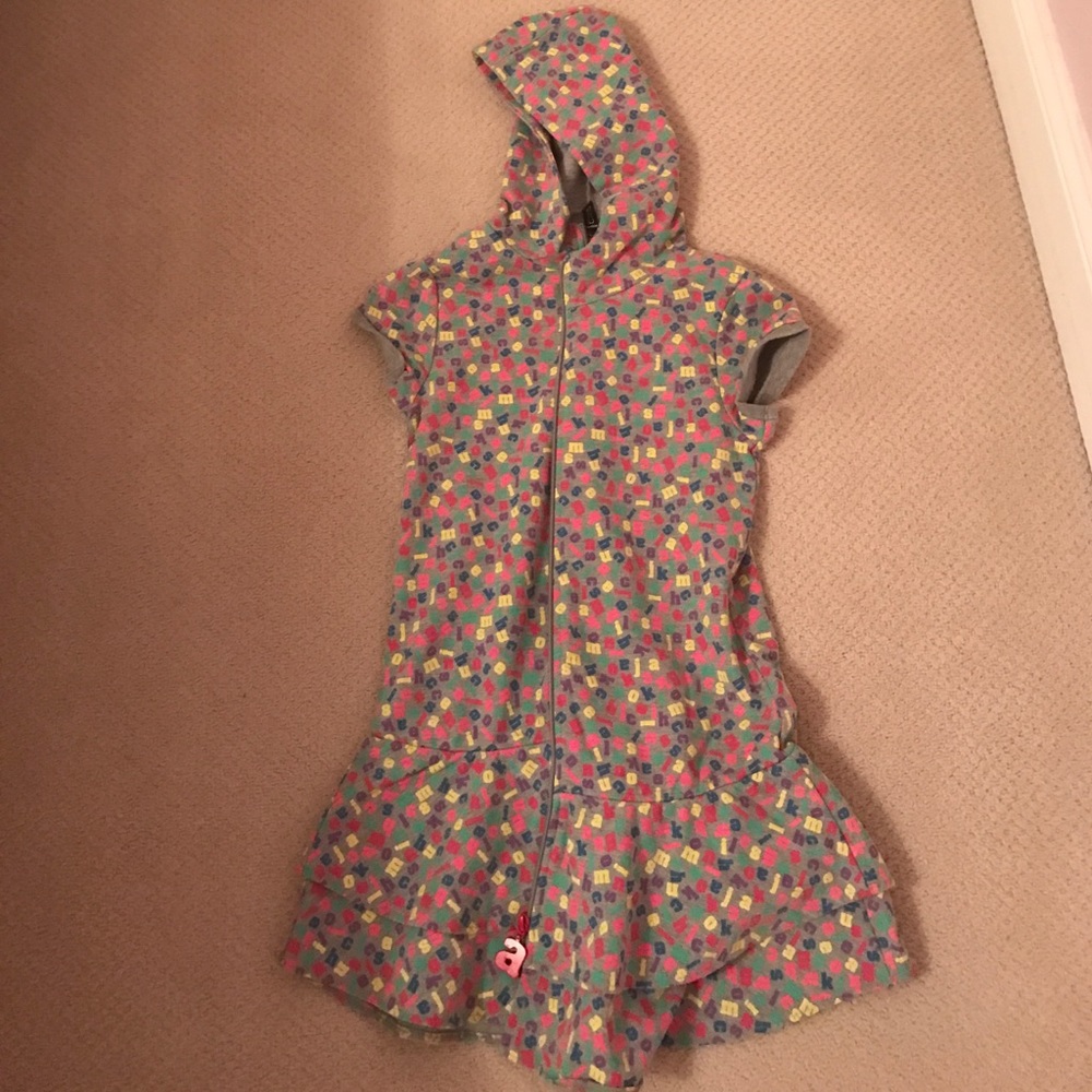 Abc multicolor print beach coverup dress