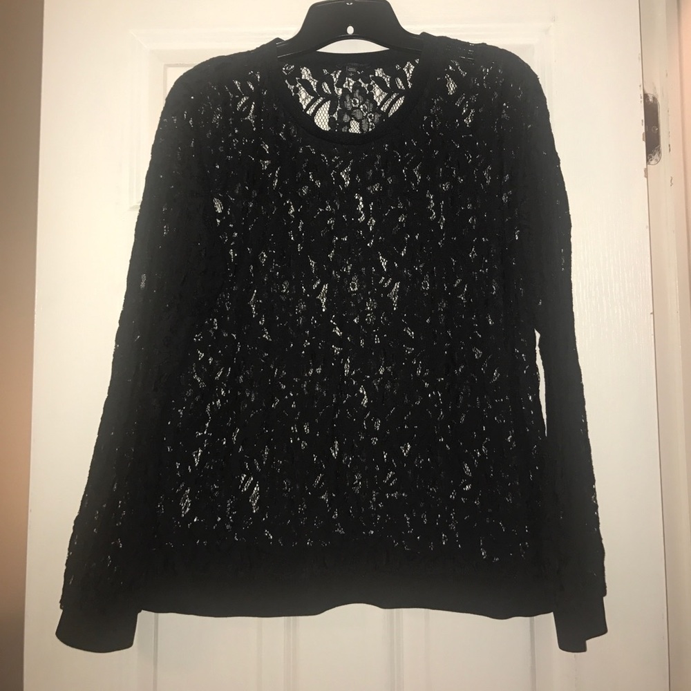 Black lace sweater