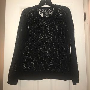 Black lace sweater