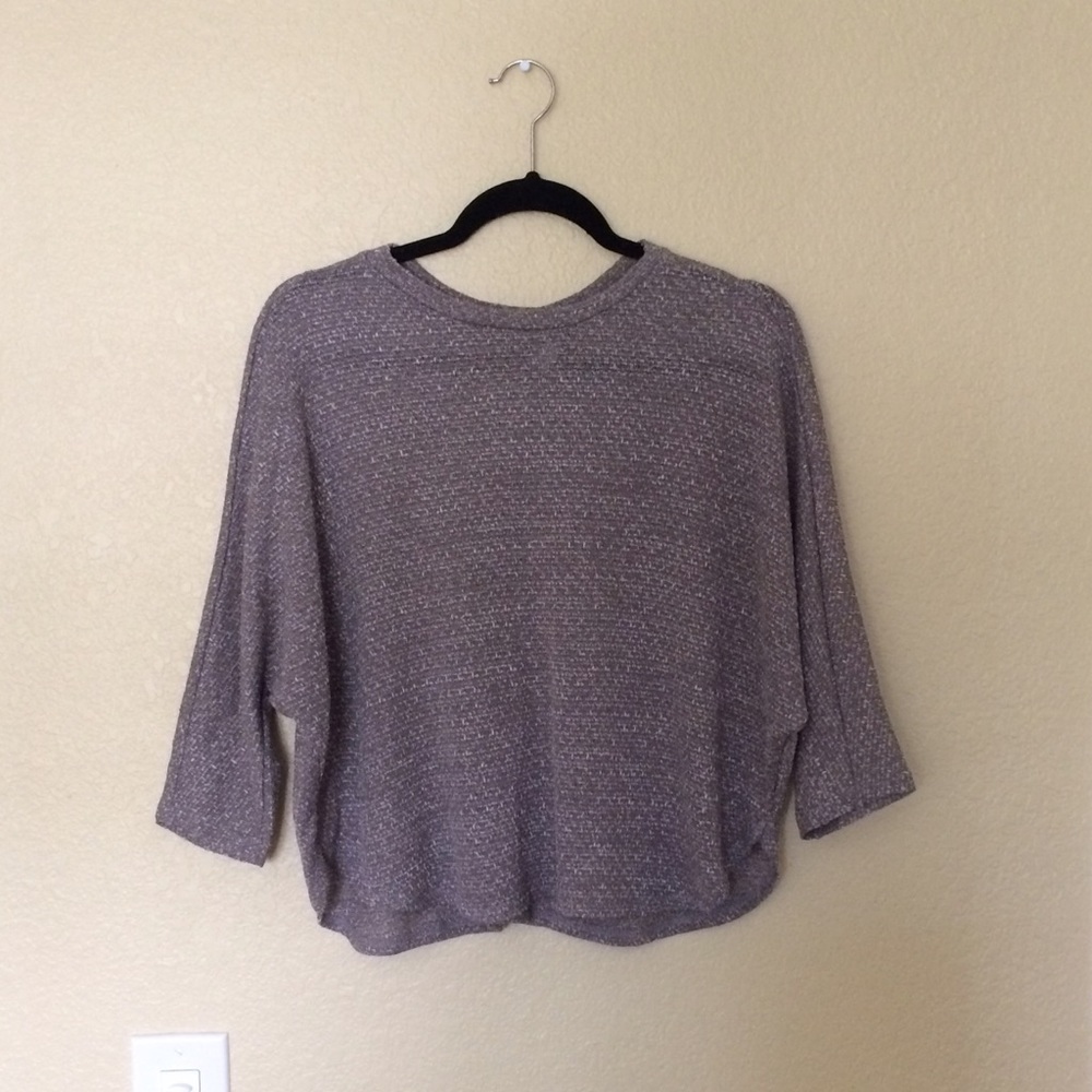 Grey speckled dolman top - Picture 1 of 4