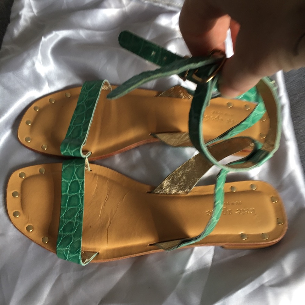 Kate Spade Beatrice Crocodile Sandals,Size M-8 1/2