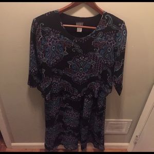Size 18 one -piece dress-layered look! 3/4 sleeves