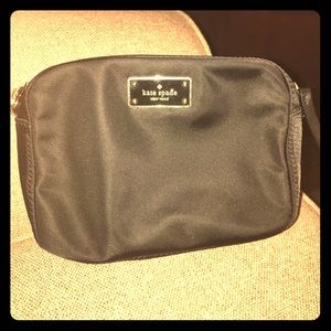 Black nylon Kate Spade long strap bag