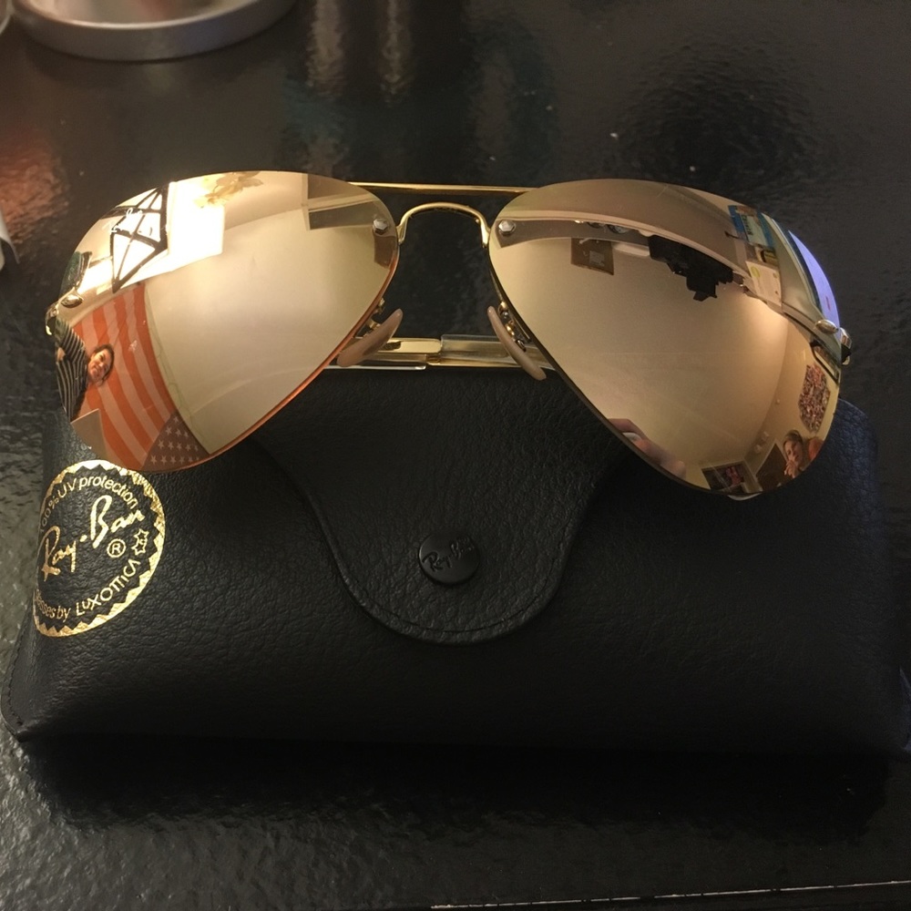 Rose Gold Ray Ban RB3449