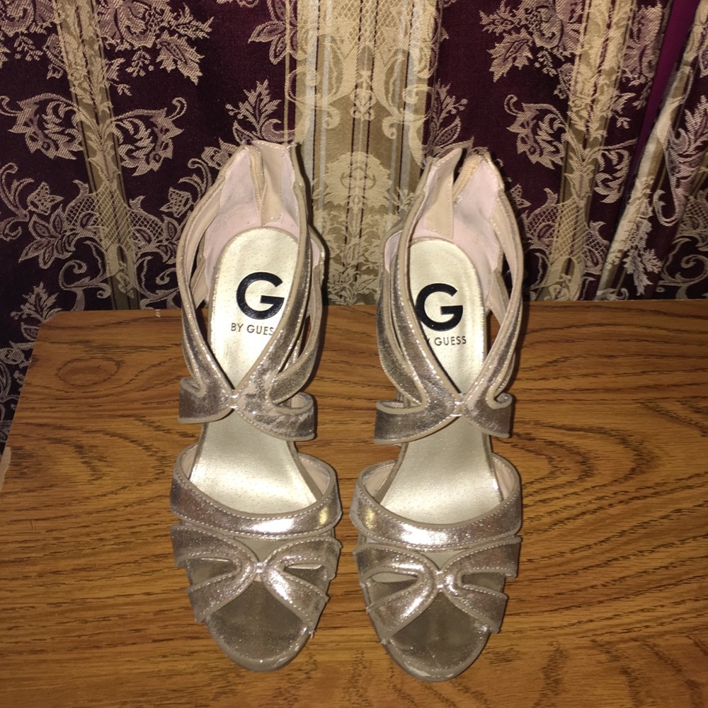 Guess gold heels