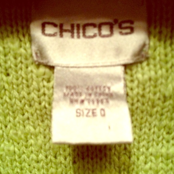 Chico's Green Fringed Jacket Sz 0 - Picture 4 of 4