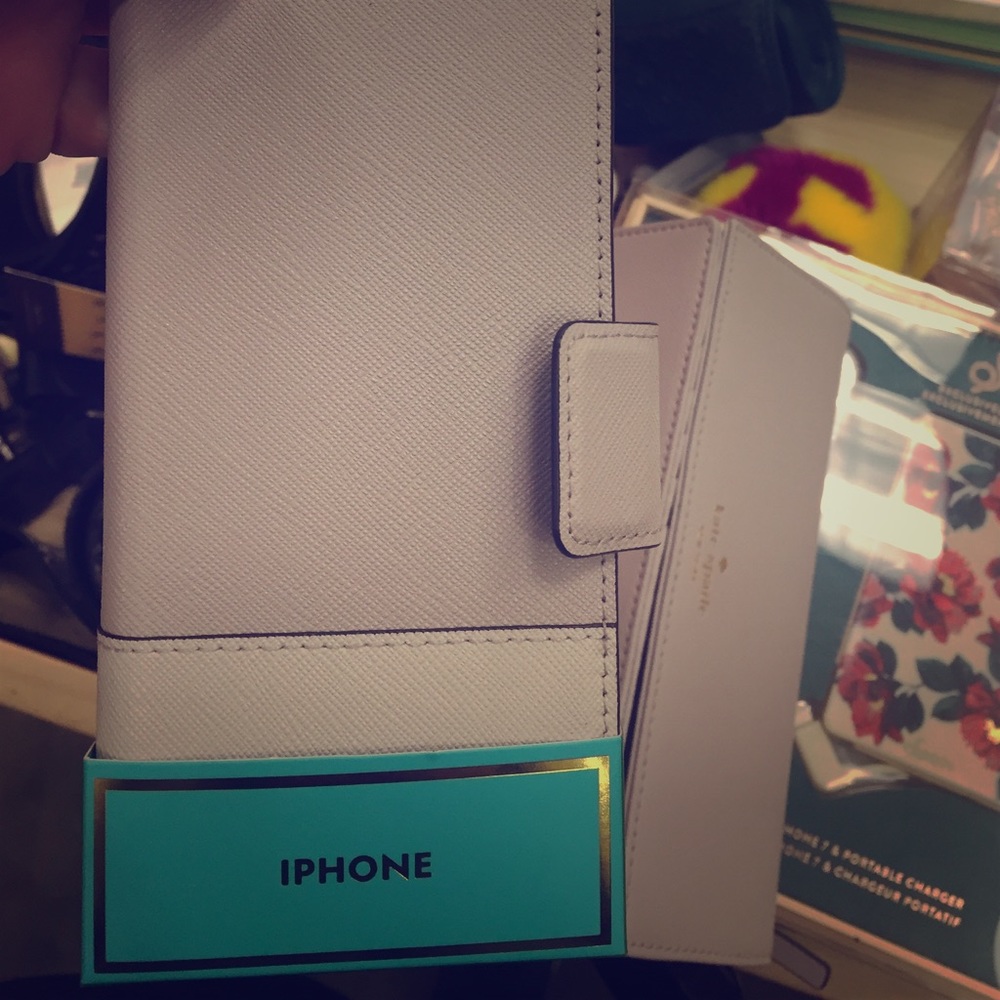 Kate Spade Leather Wrap iPhone Wallet Mirror Case - Picture 1 of 3