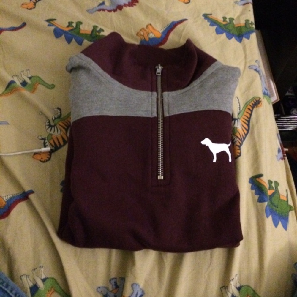 Super comfy pink quarter zip up.