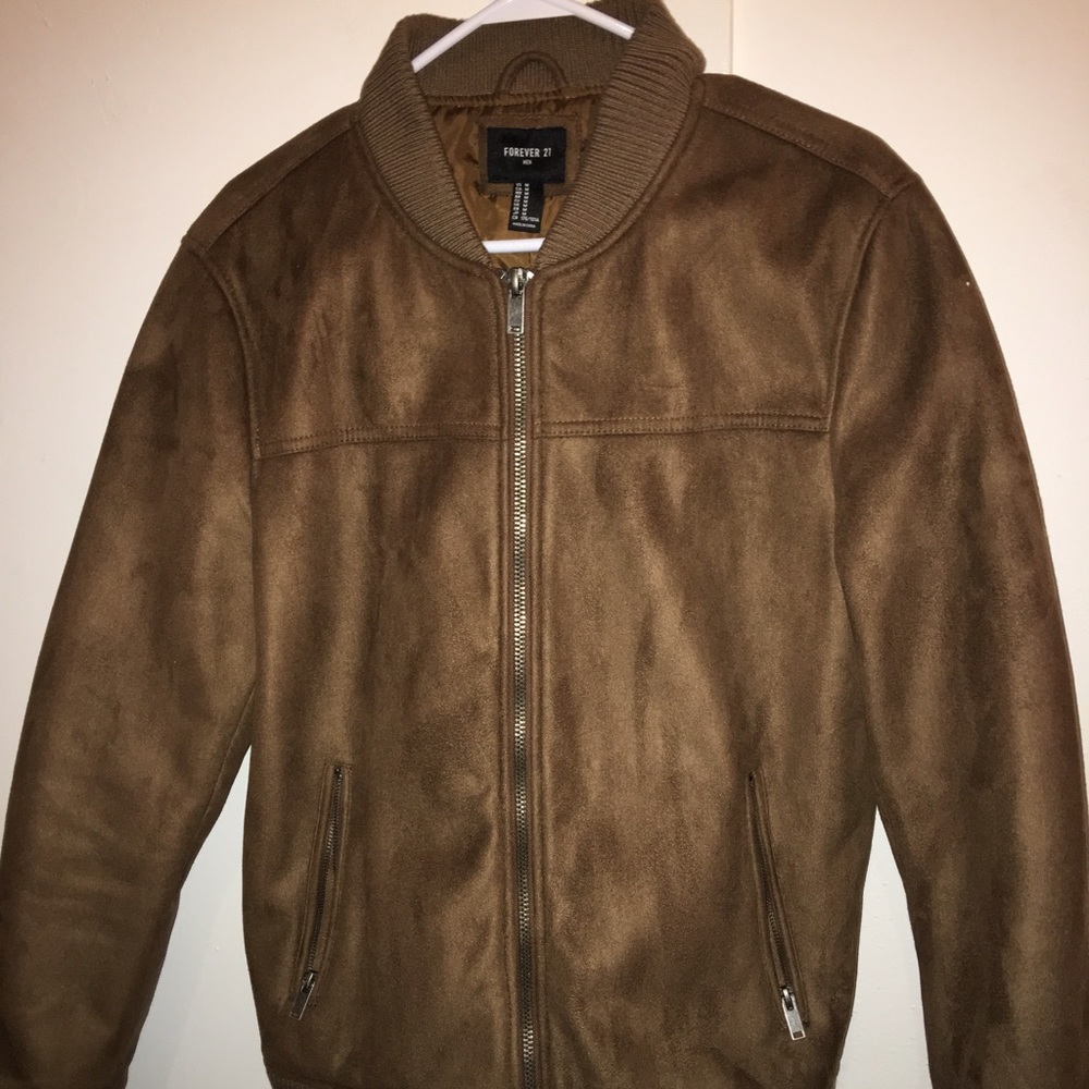 Suede Lettermen Styled Jacket