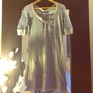 Free People Net T-Shirt Dress
