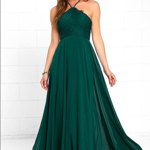 Dark Green Maxi Dress - Picture 1 of 2
