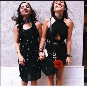 Lf cutout high neck romper