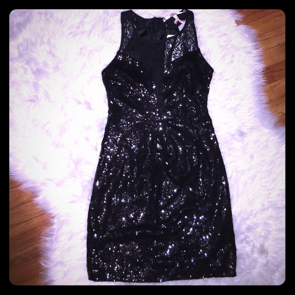 NWT Chelsea & Violet Sequin and Lace Dress - Picture 2 of 7