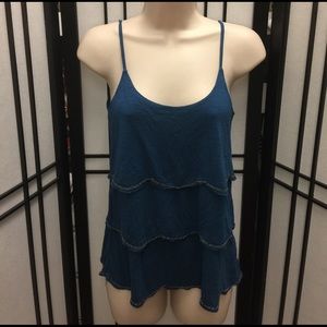 American eagle outfitter blue beaded tank