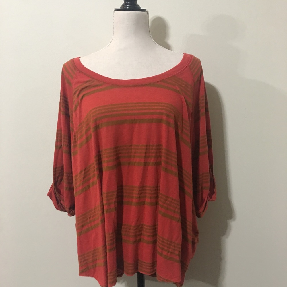 Free People striped dolman tee L