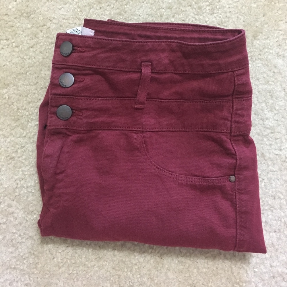 Maroon Skinny Jeans