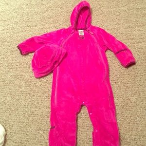 North face Winter one piece snow suit with hat