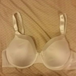 Plain white bra