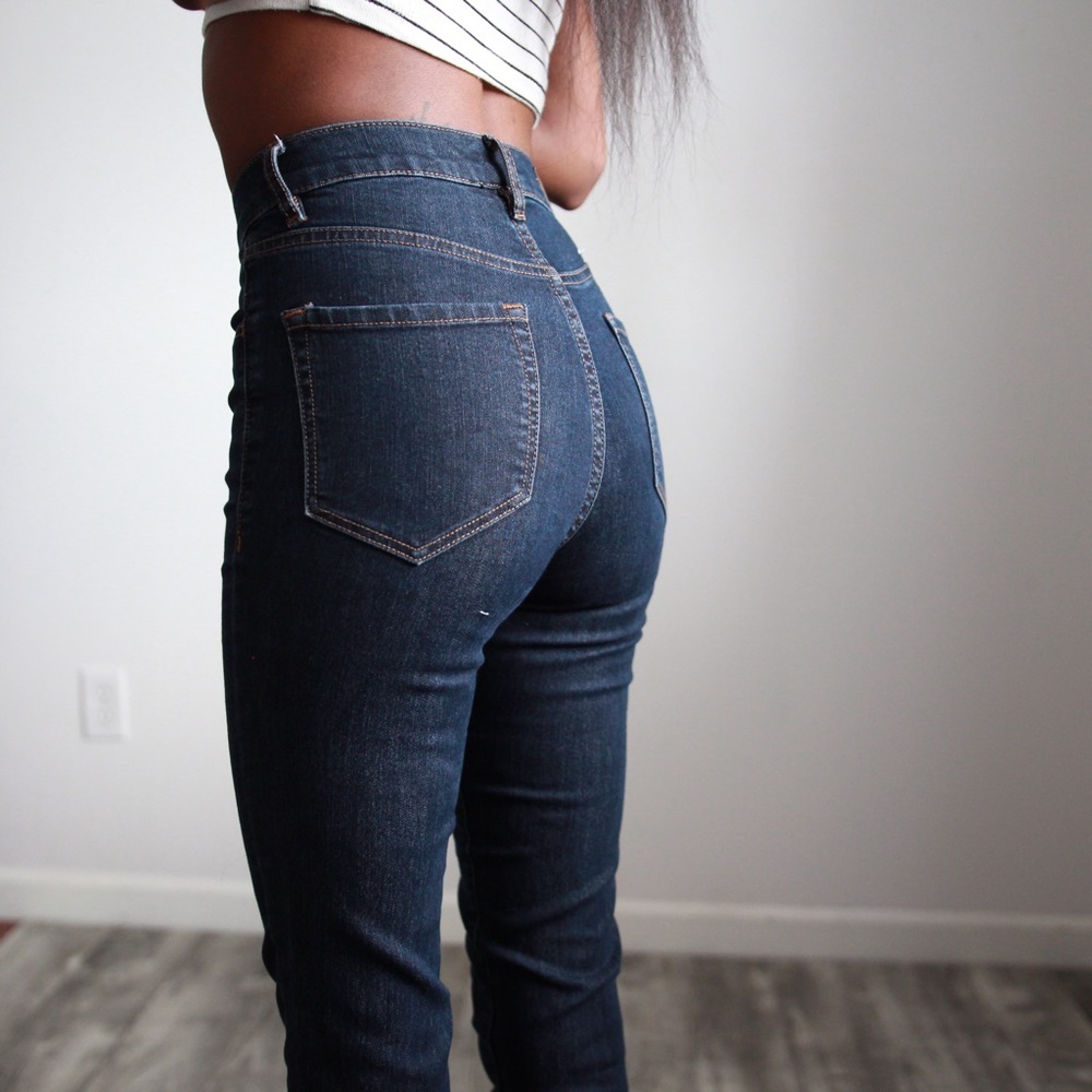 High waist skinny jeans