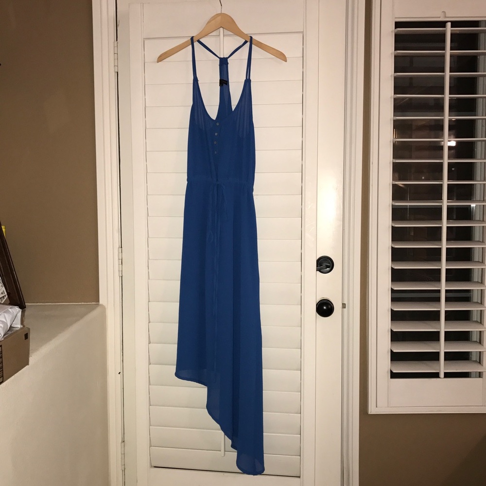 Blue asymmetrical sundress