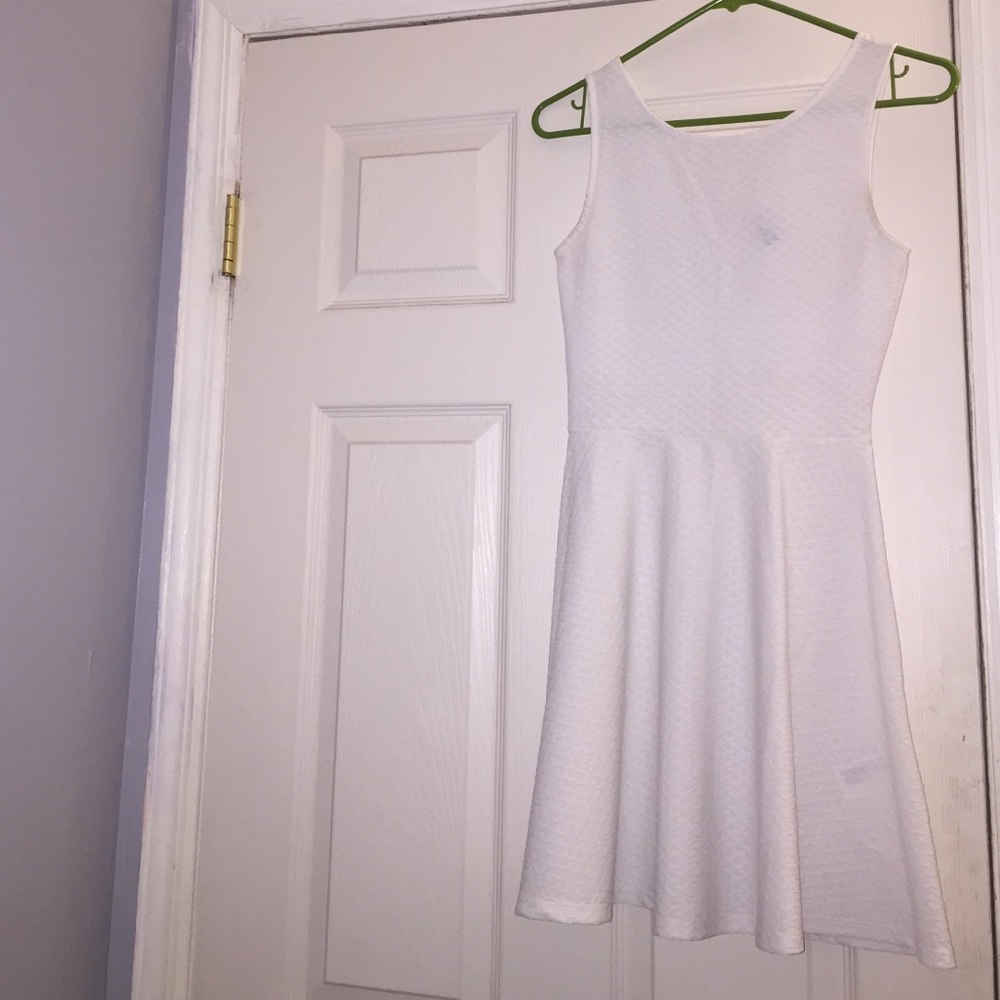 White skater dress