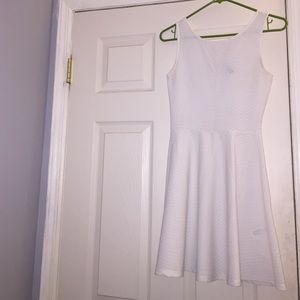 White skater dress