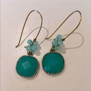 Turquoise + Brass Anthropologie earrings