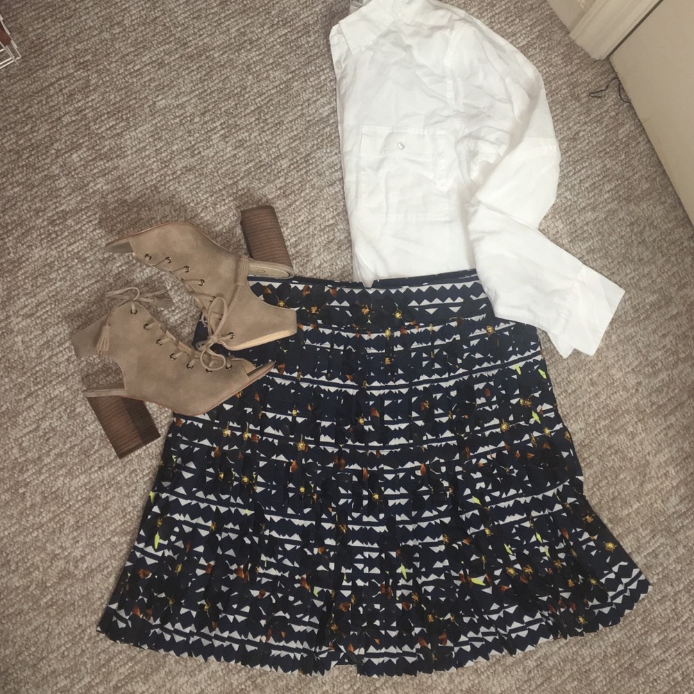 J.Crew Lattice Skirt in Hidden Floral