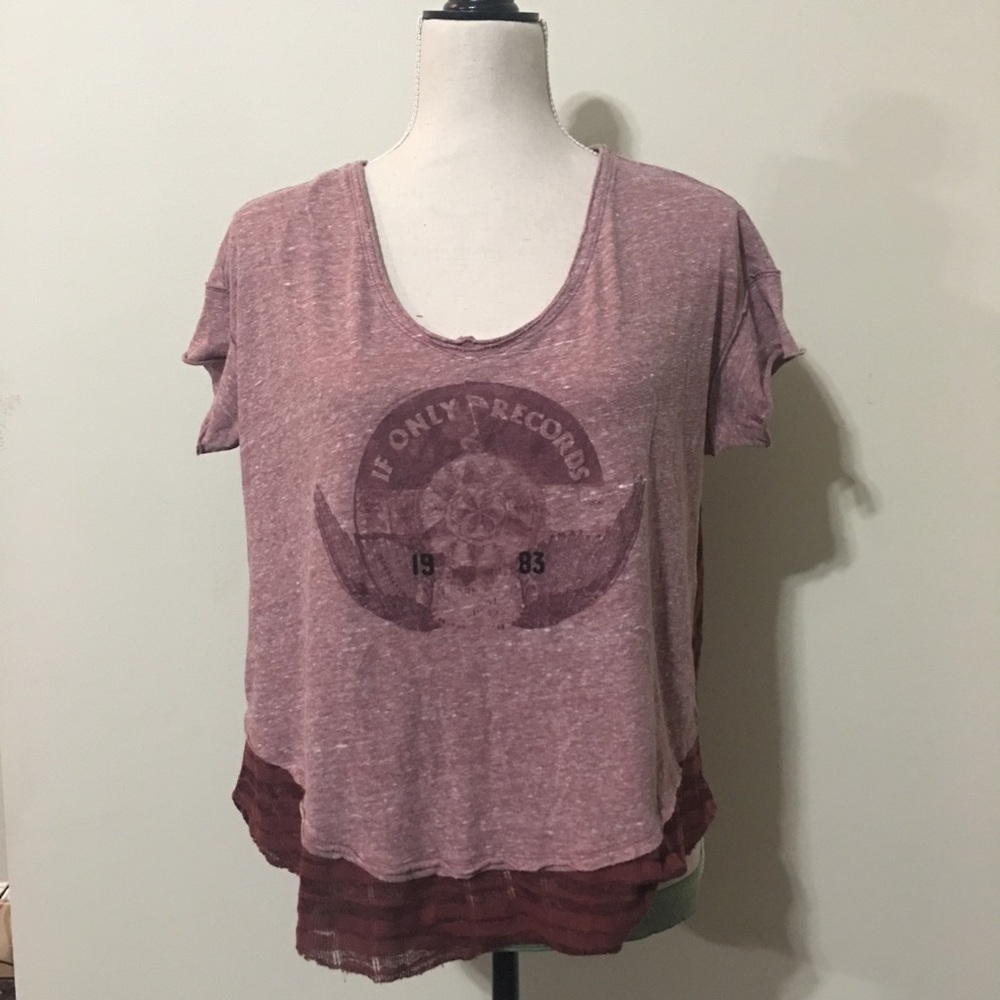 Free People record tee M