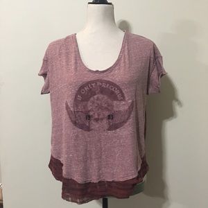Free People record tee M