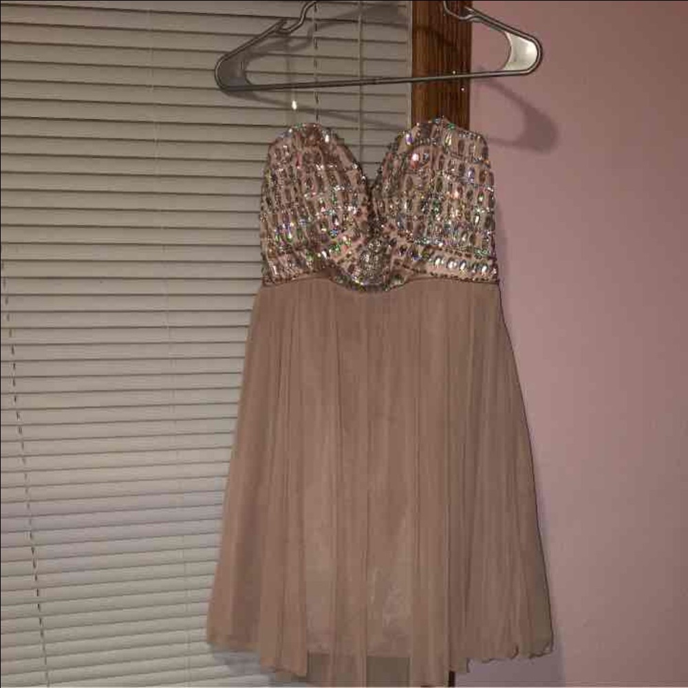 Tan homecoming dress