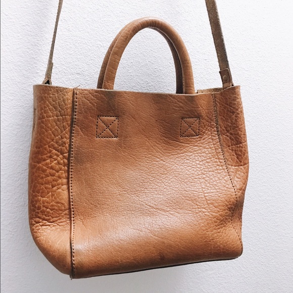 mini leather tote bag