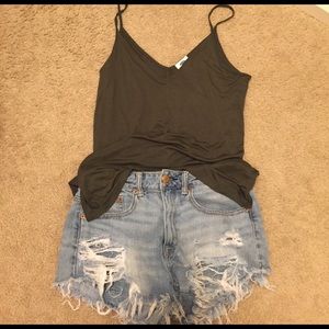 High rise shorts