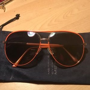 Orange Aviator Sunglasses