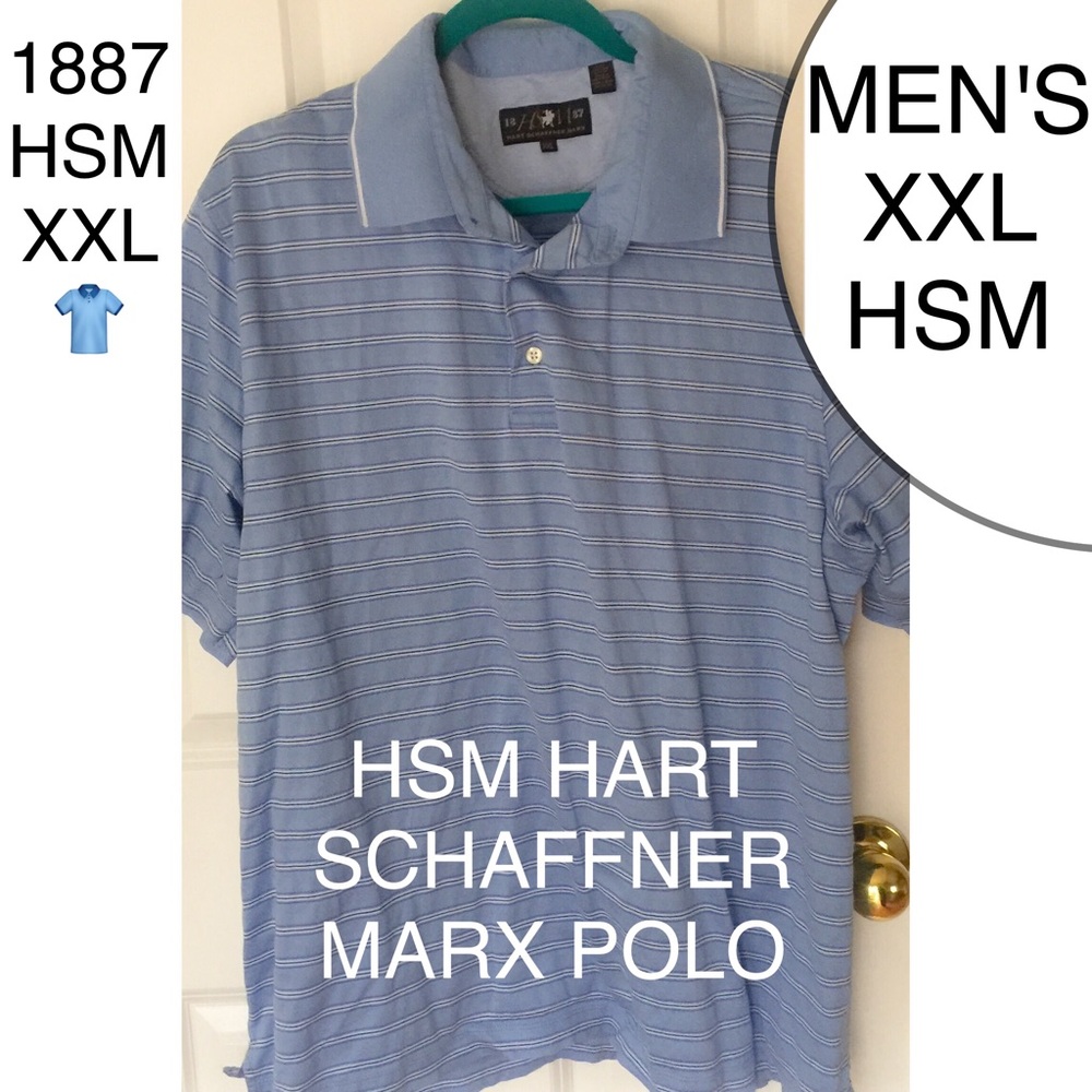 🏌🏼HART SCHAFFNER MARX 👕 XXL BLUE, 100% COTTON⛳️