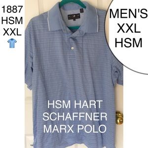 🏌🏼HART SCHAFFNER MARX 👕 XXL BLUE, 100% COTTON⛳️