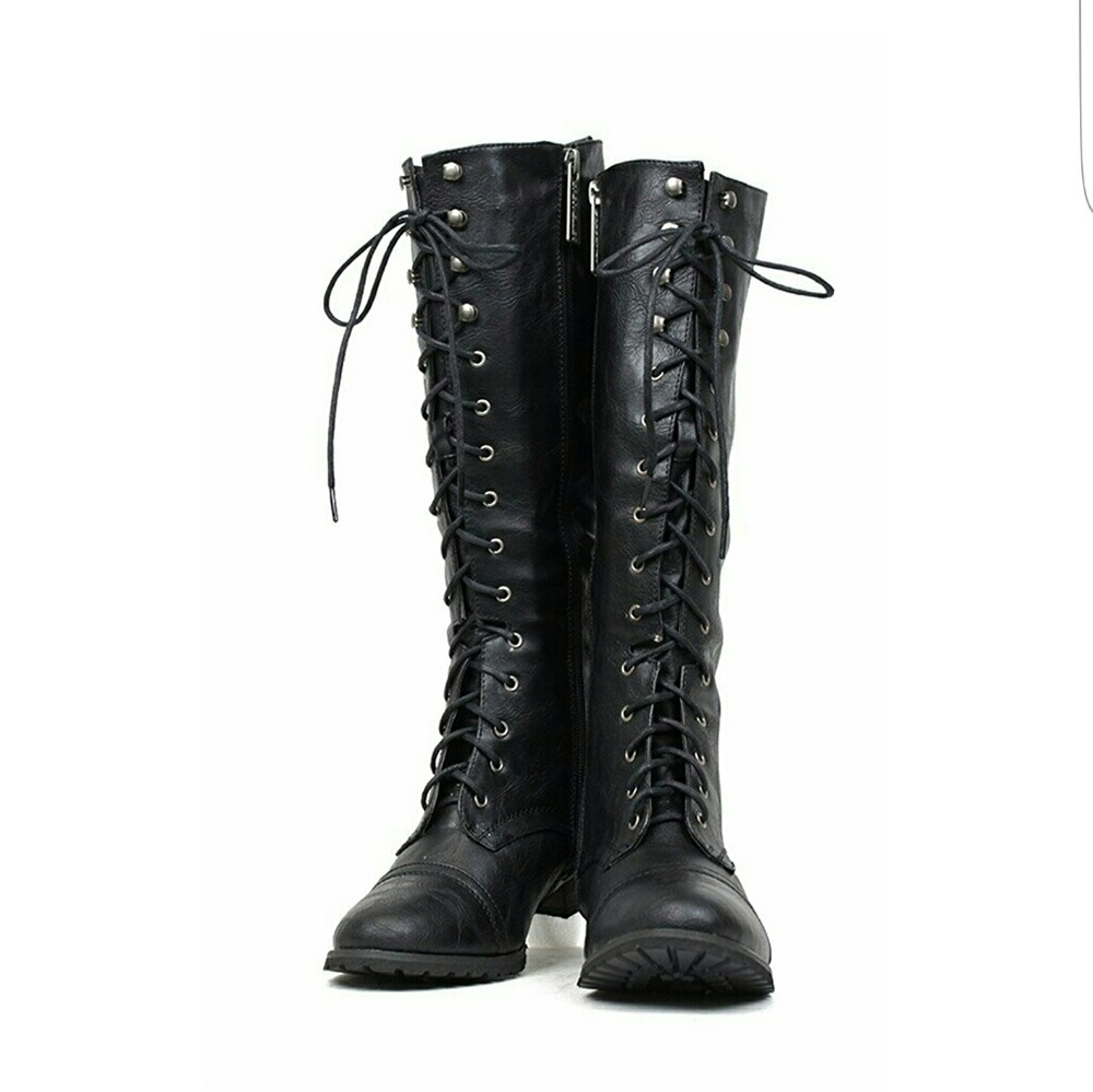 Breckelles  Outlaw 13 Military Boots knee high-new