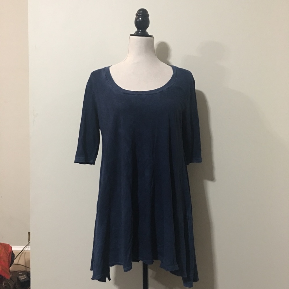 Free People blue tunic tee M
