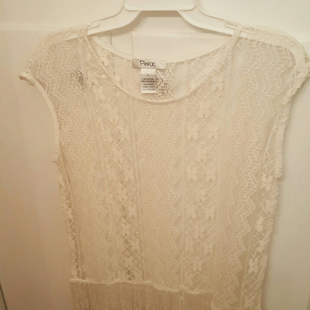 Lace Pinky see through shirt