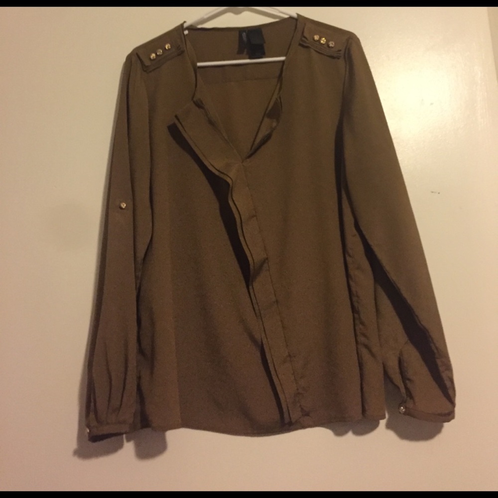 Golden v-Neck blouse