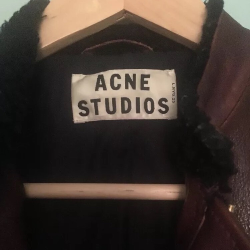 Acne Studios brown Leather jacket NWT - Picture 6 of 7