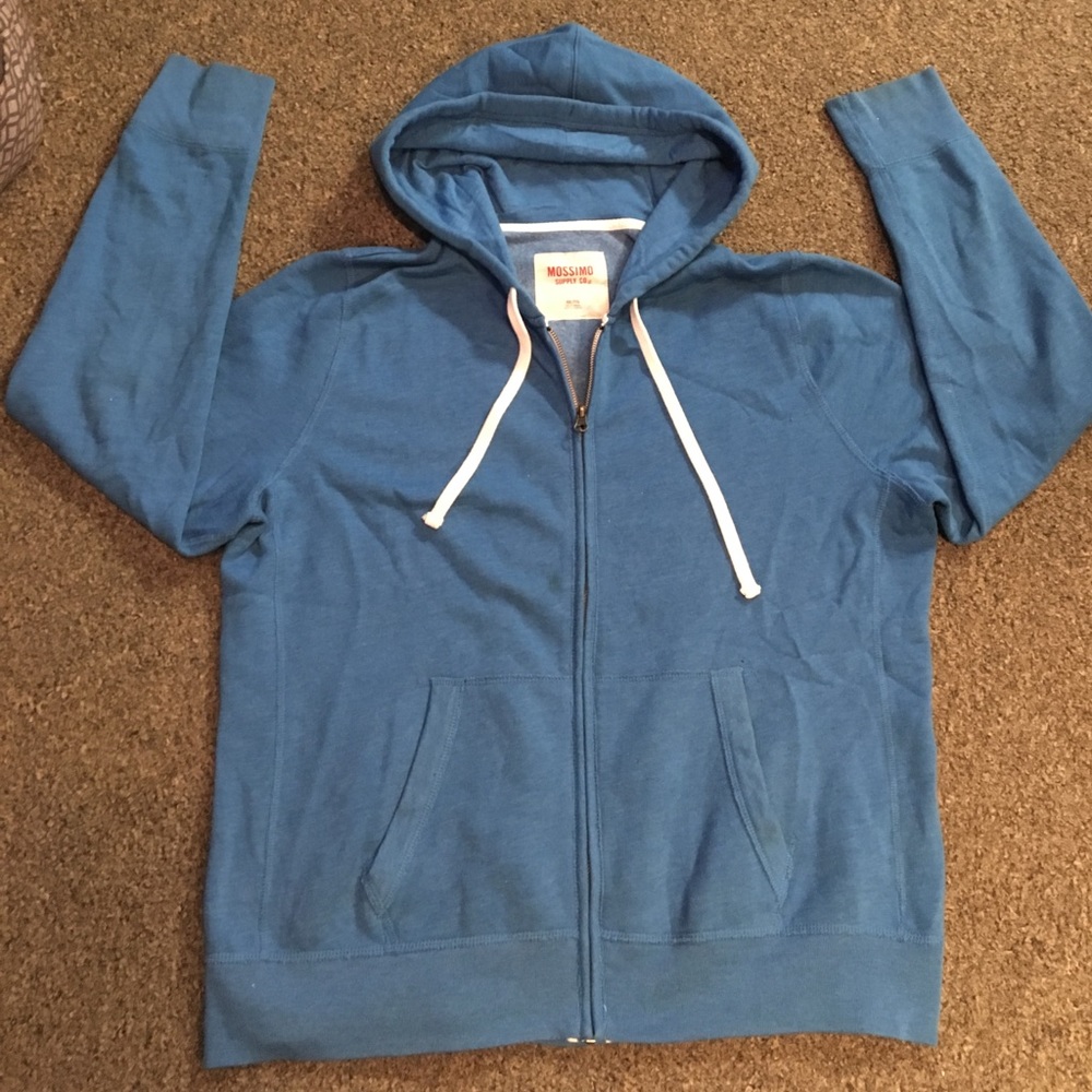 Bright Blue XXL Zip Up Hoodie