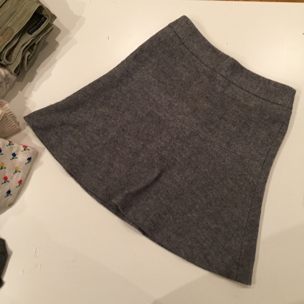 Wool A-line skirt